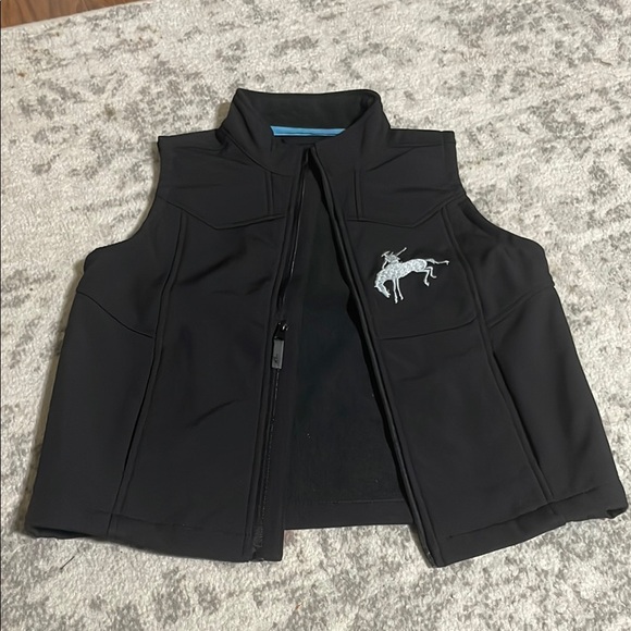 Black Kids Vest with Embroidered Design - Picture 1 of 7